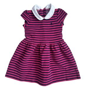 Ralph Lauren Girls Toddler‎ Dress Striped Colored Preppy Cute Size 18 Months